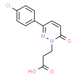 ChemSpider 2D Image | 3-(4-Chlorophenyl)-6-oxo-1(6H)-pyridazinepropanoic acid | C13H11ClN2O3