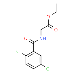 ChemSpider 2D Image | Ethyl N-(2,5-dichlorobenzoyl)glycinate | C11H11Cl2NO3