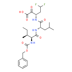 ChemSpider 2D Image | N-[(Benzyloxy)carbonyl]-L-Isoleucyl-N-[(1r)-1-(Carboxycarbonyl)-3,3-Difluoropropyl]-L-Leucinamide | C25H35F2N3O7