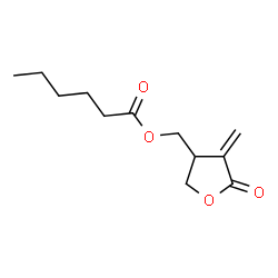 ChemSpider 2D Image | (4-Methylene-5-oxo-3-2,3-dihydrofuryl)methyl hexanoate | C12H18O4
