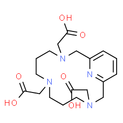 ChemSpider 2D Image | 3,7,11-tris(carboxymethyl)-3,7,11,17-tetraaza-bicyclo(11.3.1)heptadeca-1(17),13,15-triene | C19H28N4O6
