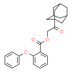 ChemSpider 2D Image | 2-(Adamantan-1-yl)-2-oxoethyl 2-phenoxybenzoate | C25H26O4