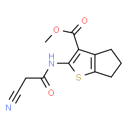 ChemSpider 2D Image | methyl 2-(2-cyanoacetamido)-4H,5H,6H-cyclopenta[b]thiophene-3-carboxylate | C12H12N2O3S