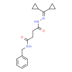 ChemSpider 2D Image | N-Benzyl-4-[2-(dicyclopropylmethylene)hydrazino]-4-oxobutanamide | C18H23N3O2