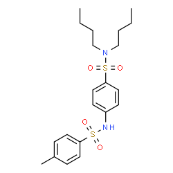 ChemSpider 2D Image | N,N-Dibutyl-4-{[(4-methylphenyl)sulfonyl]amino}benzenesulfonamide | C21H30N2O4S2