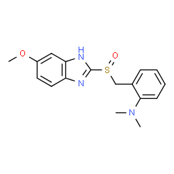 ChemSpider 2D Image | 2-{[(6-Methoxy-1H-benzimidazol-2-yl)sulfinyl]methyl}-N,N-dimethylaniline | C17H19N3O2S