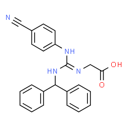 ChemSpider 2D Image | N-(P-CYANOPHENYL)-N'-DIPHENYLMETHYL-GUANIDINE-ACETIC ACID | C23H20N4O2