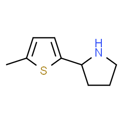 ChemSpider 2D Image | 2-(5-Methyl-2-thienyl)pyrrolidine | C9H13NS