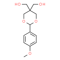 ChemSpider 2D Image | [2-(4-Methoxyphenyl)-1,3-dioxane-5,5-diyl]dimethanol | C13H18O5