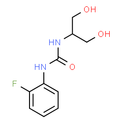 ChemSpider 2D Image | 1-(1,3-Dihydroxy-2-propanyl)-3-(2-fluorophenyl)urea | C10H13FN2O3
