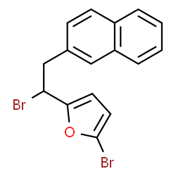 ChemSpider 2D Image | 2-Bromo-5-[1-bromo-2-(2-naphthyl)ethyl]furan | C16H12Br2O