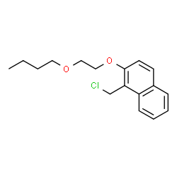 ChemSpider 2D Image | 2-(2-Butoxyethoxy)-1-(chloromethyl)naphthalene | C17H21ClO2