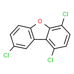 ChemSpider 2D Image | 1,4,8-trichlorodibenzofuran | C12H5Cl3O