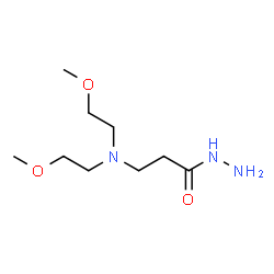 ChemSpider 2D Image | 3-[Bis(2-methoxyethyl)amino]propanehydrazide (non-preferred name) | C9H21N3O3