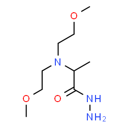 ChemSpider 2D Image | 2-[Bis(2-methoxyethyl)amino]propanehydrazide (non-preferred name) | C9H21N3O3