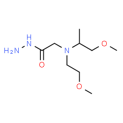 ChemSpider 2D Image | 2-[(2-Methoxyethyl)(1-methoxy-2-propanyl)amino]acetohydrazide (non-preferred name) | C9H21N3O3