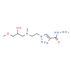 ChemSpider 2D Image | 1-{2-[(2-Hydroxy-3-methoxypropyl)(methyl)amino]ethyl}-1H-1,2,3-triazole-4-carbohydrazide | C10H20N6O3