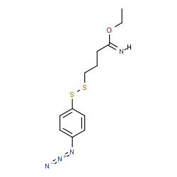 ChemSpider 2D Image | Ethyl (1Z)-4-[(4-azidophenyl)disulfanyl]butanimidate | C12H16N4OS2