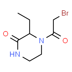 ChemSpider 2D Image | 4-(Bromoacetyl)-3-ethyl-2-piperazinone | C8H13BrN2O2