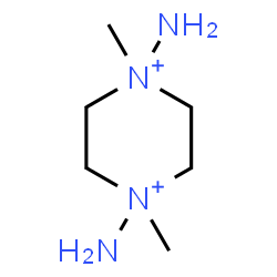 ChemSpider 2D Image | 1,4-Diamino-1,4-dimethylpiperazinediium | C6H18N4