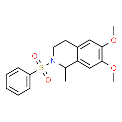 ChemSpider 2D Image | 2-Benzenesulfonyl-6,7-dimethoxy-1-methyl-1,2,3,4-tetrahydro-isoquinoline | C18H21NO4S