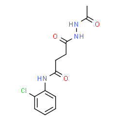 ChemSpider 2D Image | 4-(2-Acetylhydrazino)-N-(2-chlorophenyl)-4-oxobutanamide | C12H14ClN3O3