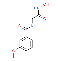ChemSpider 2D Image | N-[2-(Hydroxyamino)-2-oxoethyl]-3-methoxybenzamide | C10H12N2O4