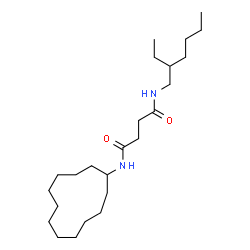 ChemSpider 2D Image | N'-cyclododecyl-N-(2-ethylhexyl)succinamide | C24H46N2O2