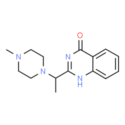 ChemSpider 2D Image | 2-[1-(4-Methyl-1-piperazinyl)ethyl]-4(1H)-quinazolinone | C15H20N4O