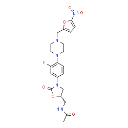 ChemSpider 2D Image | Ranbezolid | C21H24FN5O6