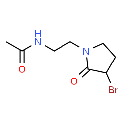 ChemSpider 2D Image | N-[2-(3-Bromo-2-oxo-1-pyrrolidinyl)ethyl]acetamide | C8H13BrN2O2