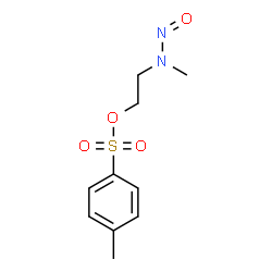 ChemSpider 2D Image | 2-[Methyl(nitroso)amino]ethyl 4-methylbenzenesulfonate | C10H14N2O4S