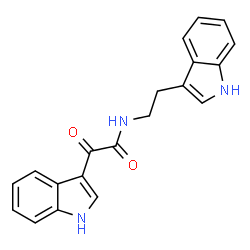 ChemSpider 2D Image | 2-(1H-Indol-3-yl)-N-[2-(1H-indol-3-yl)ethyl]-2-oxoacetamide | C20H17N3O2
