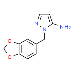 ChemSpider 2D Image | 2-(2H-1,3-benzodioxol-5-ylmethyl)pyrazol-3-amine | C11H11N3O2