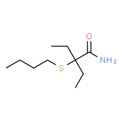 ChemSpider 2D Image | 2-(Butylsulfanyl)-2-ethylbutanamide | C10H21NOS