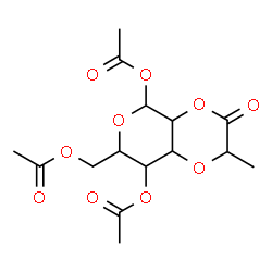 ChemSpider 2D Image | 7-(Acetoxymethyl)-2-methyl-3-oxohexahydro-5H-pyrano[3,4-b][1,4]dioxine-5,8-diyl diacetate | C15H20O10