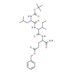 ChemSpider 2D Image | Benzyl N-{[(2-methyl-2-propanyl)oxy]carbonyl}leucylisoleucyl-alpha-glutaminate | C29H46N4O7