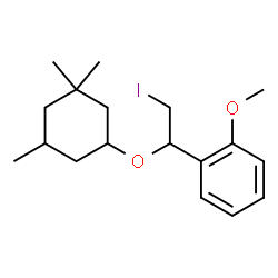 ChemSpider 2D Image | 1-{2-Iodo-1-[(3,3,5-trimethylcyclohexyl)oxy]ethyl}-2-methoxybenzene | C18H27IO2