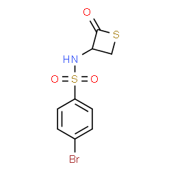 ChemSpider 2D Image | 4-Bromo-N-(2-oxo-3-thietanyl)benzenesulfonamide | C9H8BrNO3S2
