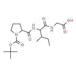 ChemSpider 2D Image | 1-{[(2-Methyl-2-propanyl)oxy]carbonyl}prolylisoleucylglycine | C18H31N3O6