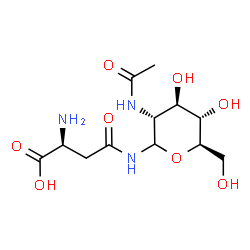 ChemSpider 2D Image | 2-Acetamido-N-L-beta-aspartyl-2-deoxy-D-glucopyranosylamine | C12H21N3O8