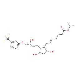 ChemSpider 2D Image | Isopropyl (5E)-7-(3,5-dihydroxy-2-{3-hydroxy-4-[3-(trifluoromethyl)phenoxy]-1-buten-1-yl}cyclopentyl)-5-heptenoate | C26H35F3O6