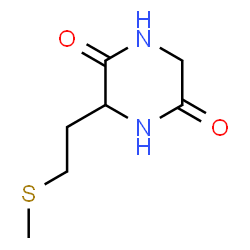 ChemSpider 2D Image | 3-[2-(Methylsulfanyl)ethyl]-2,5-piperazinedione | C7H12N2O2S