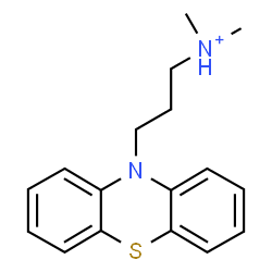 ChemSpider 2D Image | N,N-Dimethyl-3-(10H-phenothiazin-10-yl)-1-propanaminium | C17H21N2S