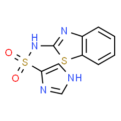 ChemSpider 2D Image | N-(1,3-Benzothiazol-2-yl)-1H-imidazole-4-sulfonamide | C10H8N4O2S2
