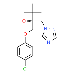 ChemSpider 2D Image | (2R)-1-(4-Chlorophenoxy)-3,3-dimethyl-2-(1H-1,2,4-triazol-1-ylmethyl)-2-butanol | C15H20ClN3O2