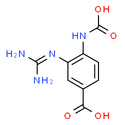 ChemSpider 2D Image | 4-(Carboxyamino)-3-[(diaminomethylene)amino]benzoic acid | C9H10N4O4