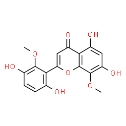 ChemSpider 2D Image | 5,7,3',6'-Tetrahydroxy-8,2'-dimethoxyflavone | C17H14O8