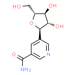 ChemSpider 2D Image | (1R)-1,4-Anhydro-1-(5-carbamoyl-3-pyridinyl)-D-arabinitol | C11H14N2O5