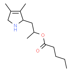 ChemSpider 2D Image | 1-(3,4-Dimethyl-2,5-dihydro-1H-pyrrol-2-yl)-2-propanyl valerate | C14H25NO2